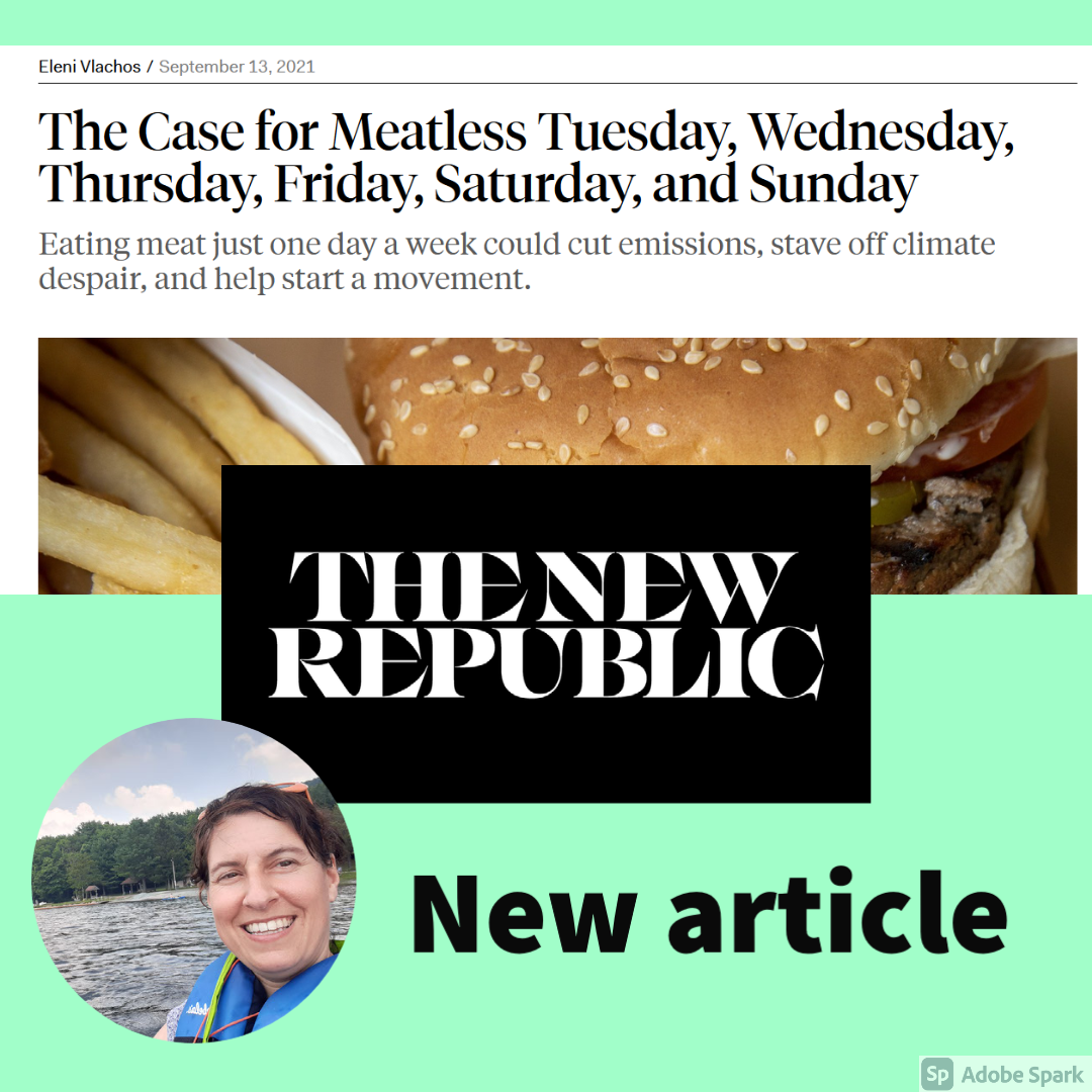 article in the new republic about meatless mondays